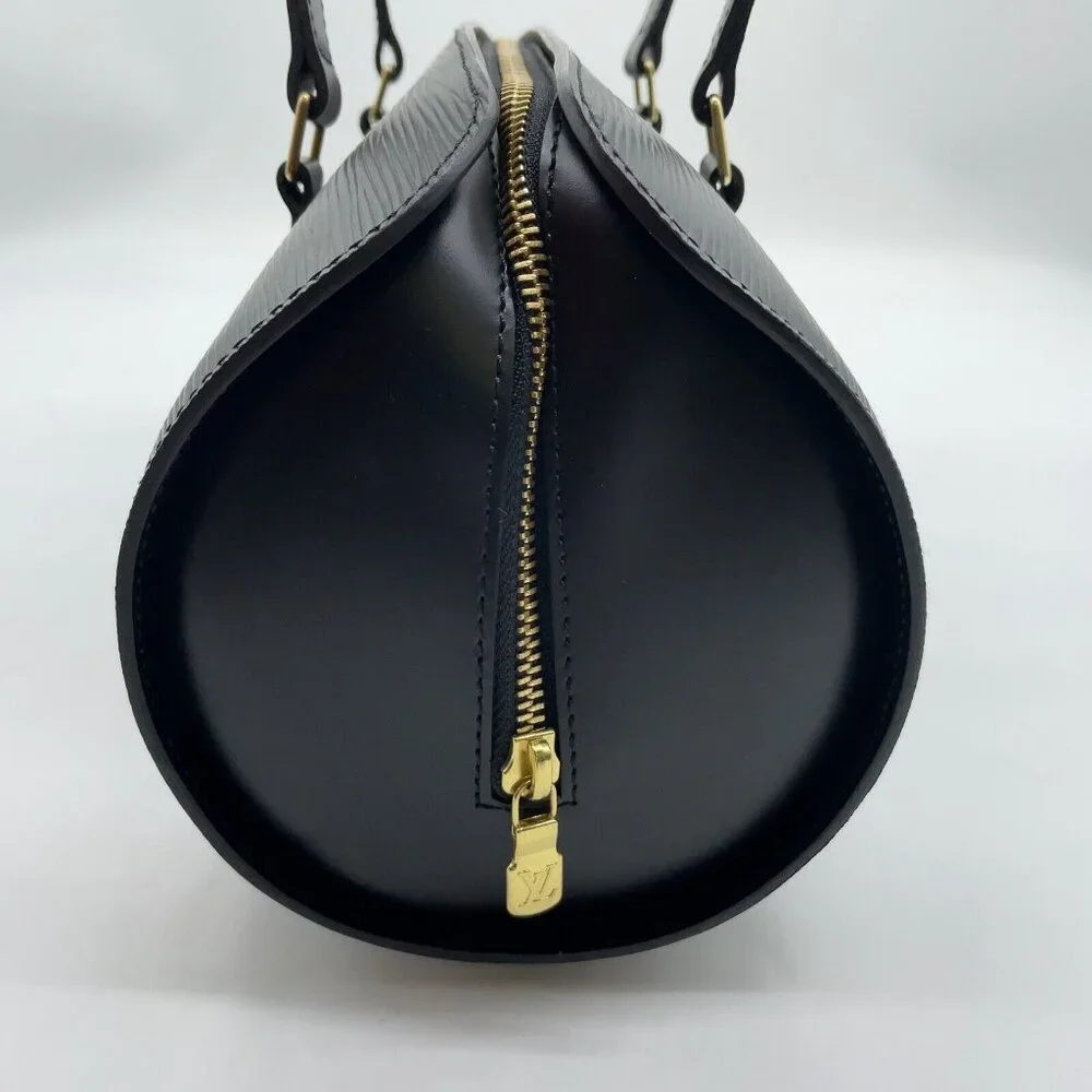 Authentic Louis Vuitton Leather Epi Soufflot Satchel Bag w/ Accessories Pochette - Picture 3 of 16